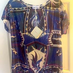 Emilio Pucci sequin top Sz 10